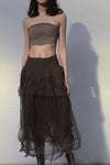 Marc Le Bihan Silk Skirt Six-layer Gauze 25930 Series French Hand-dyed MLB-25930-QINGTONG Bronze
